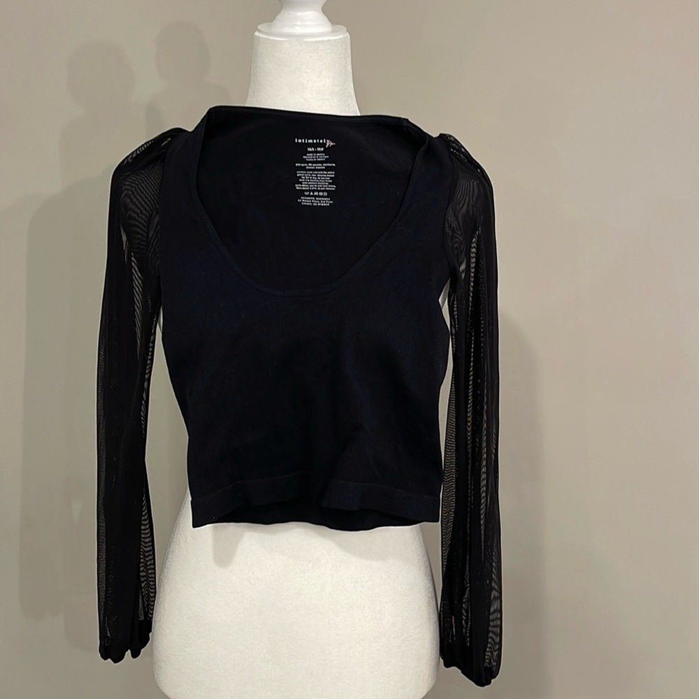 Free People Top, Sheer Sleeves